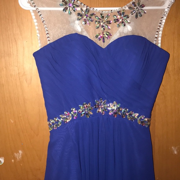 Deep blue homecoming / prom dress - Picture 4 of 7